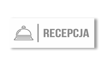 Tabliczka Informacyjna Recepcja 20x7 PCV 3mm UV