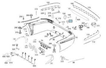 DRŽÁK NÁRAZNÍKU ZADNÍ MERCEDES W211 E TŘÍDA A2118852214