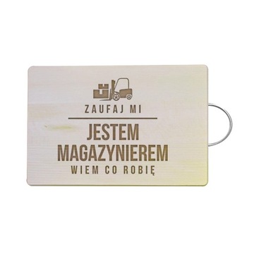 PREZENT DLA MAGAZYNIERA DESKA Z GRAWEREM DREWNIANA