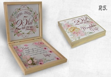 ГОДОВЩИНА СВАДЬБЫ Сувенирная Коробка ПОЖЕЛАНИЯ 25 40 50