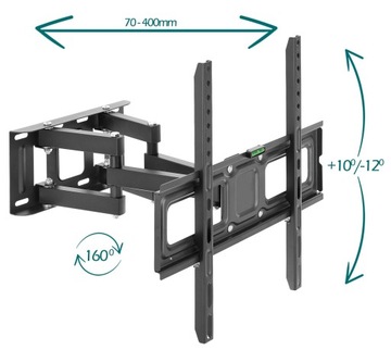 СВЕРХПРОЧНОЕ ВРАЩАЮЩЕЕСЯ КРЕПЛЕНИЕ ДЛЯ ТЕЛЕВИЗОРА ВЕШАЛКА ДЛЯ ТЕЛЕВИЗОРА 25–70 дюймов, универсальная