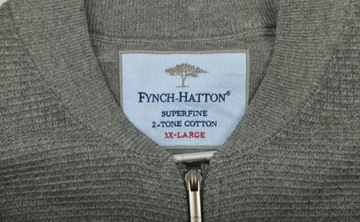 FYNCH HATTON * СЕРЫЙ СВИТЕР НА МОЛНИИ ___ 3XL