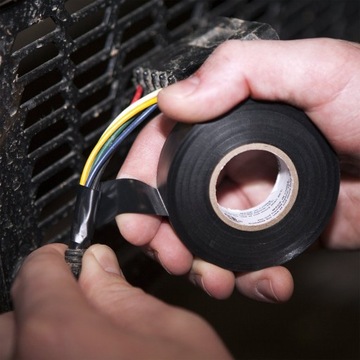 ЛЕНТА ИЗОЛЯЦИОННАЯ черная ПВХ водонепроницаемая 6м 6 шт. прочная для кабелей