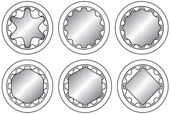 НАБОР ТОРЦЕВЫХ КЛЮЧЕЙ СО СПЛАЙНАМИ 1/4 ФУТА