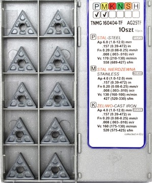 PŁYTKA WIELOOSTRZOWA TNMG 160404-TF AG25TF