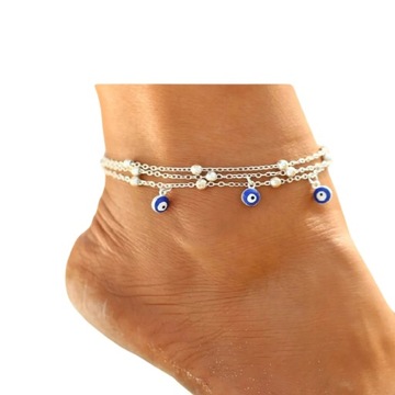 Bransoletka na nogę orientalna turecka Oko Proroka Evil Eye amulet 204