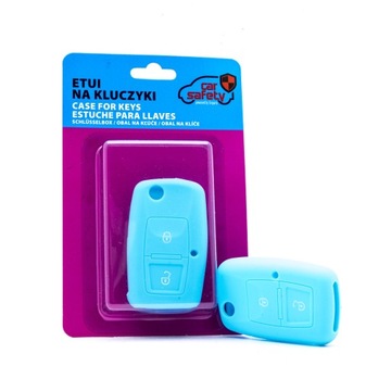 ETUI SILIKONOWE NA KLUCZYK JASNO NIEBIESKIE VW SKODA SEAT