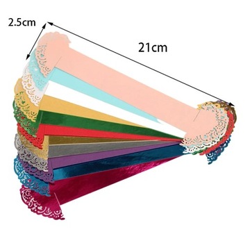 50 шт., лазерные полые держатели для бумажных салфеток с пряжкой и сердечком в виде кольца для отеля