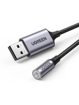 Аудиоадаптер UGREEN CM477 USB — Mini Jack 3,5 мм