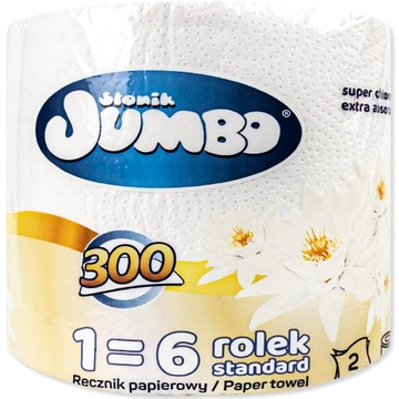 SŁONIK JUMBO RĘCZNIK PAPIEROWY 2-warstw 300 list
