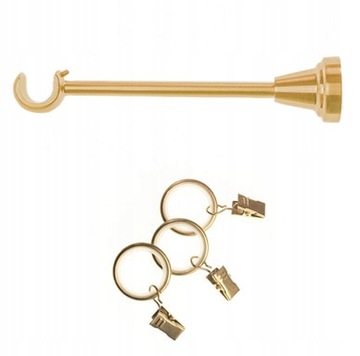 KARNISZ KARNISZE POJEDYNCZY 140 CM 19 MM ZŁOTY / NOWOCZESNY / KOMPLET