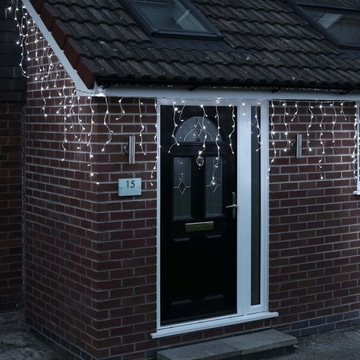 SOPLE ZEWNĘTRZNE 100 LED LAMPKI+FLASH ZIMNE IP44