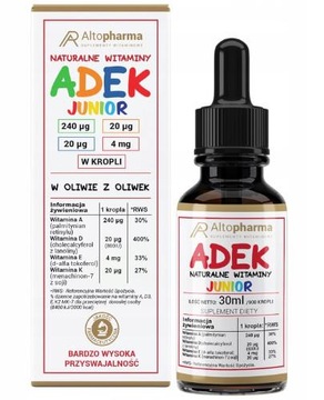 Naturalna Wit. ADEK JUNIOR dla dzieci ALTO PHARMA