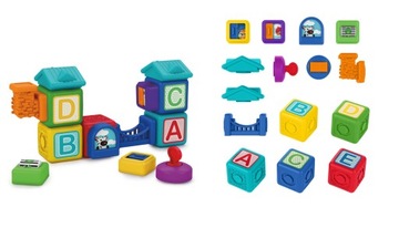 Klocki magnetyczne Baby Einstein Connectables Bridge & Learn 15-Piece