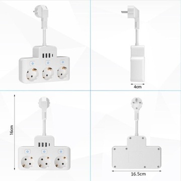 РАЗЪЕМ 7 В 1 С ВЫКЛЮЧАТЕЛЕМ, 3 РОЗЕТКИ, ПЕРЕХОДНИК НА НАСТЕННУЮ РОЗЕТКУ