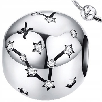 CHARMS ZNAK ZODIAKU RYBY koralik srebro pr 925
