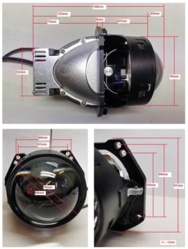 Сверхмощный BI-LED 3'' широкоугольный объектив GT50 с яркостью 35 000 - 38 000 люкс