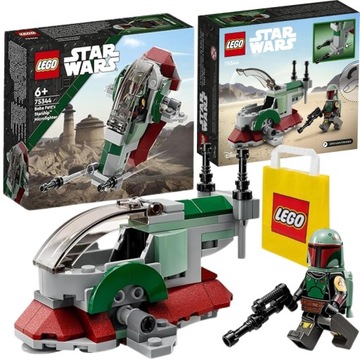 Klocki LEGO Star Wars 75344 Mikromyśliwiec kosmiczny Boby Fetta + Torba