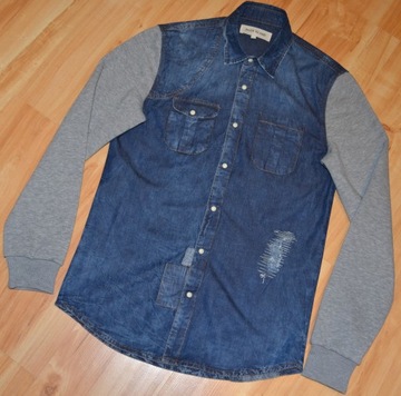 RIVER ISLAND - MĘSKA KOSZULA JEANSOWA - ROZ. XS