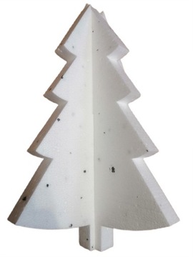 Choinka ze styropianu dekoracja 3D do ozdabiania malowania lampka LED 47cm