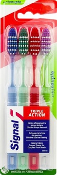 Szczoteczki do zębów SIGNAL Triple Action Soft 4szt