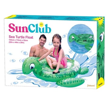 НАДУВАННЫЙ ПЛЯЖНЫЙ МАТРАС ДЛЯ ПЛАВАНИЯ ЧЕРЕПАХА TURTLE 134х112 СМ