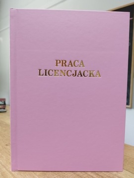 PRACA LICENCJACKA RÓŻOWA Wydruk i Oprawa do 140 stron JEDNOSTRONNIE
