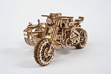 UGEARS Скремблер УГР-10 с коляской - Деревянная складная модель