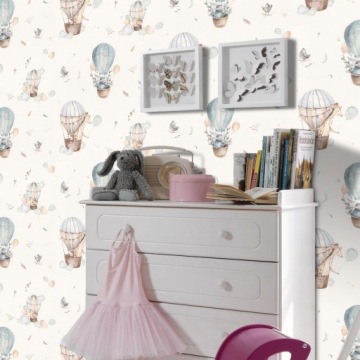 Детские обои с воздушными шарами и животными Kids World 300512 RASCH