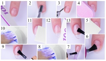 НАБОР ДЛЯ НОГТЕЙ Гель во флаконе 10 г+ Трафареты Кисточка Пилочки для полировки