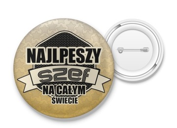 PRZYPINKA button prezent SZEF KIEROWNIK