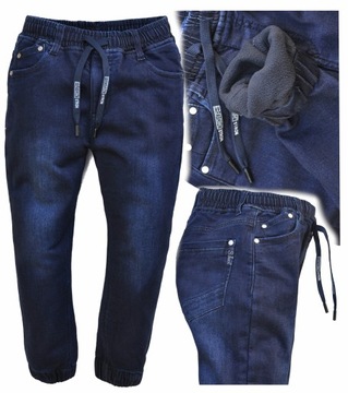 STRON Jeans gr JOGGERY ocieplane polarem 122/128