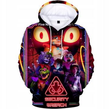 BLUZA FNAF SECURITY BREACH ROZMIARY WZORY