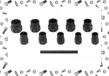 НАБОР НАСАДОК ДЛЯ ПОВРЕЖДЕННЫХ БОЛТОВ И ГАЙОК + КОРПУС