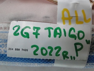 ZÁVĚS AIRBAG VW TAIGO 2G7 2G4880741G 2G4880742G ORIGINÁLNÍ KOMPLETNÍ