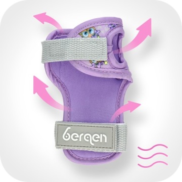 Комплект защит для детских роликовых коньков BERGEN XS фиолетовый