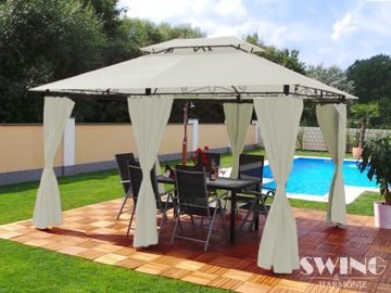 САДОВЫЙ ПАВИЛЬОН MINZO С КРЕМОВЫМ СВЕТОДИОДНЫМ ОСВЕЩЕНИЕМ