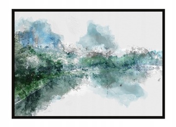 OBRAZ PLAKAT W RAMIE 53x73 cm Akwarela P1523