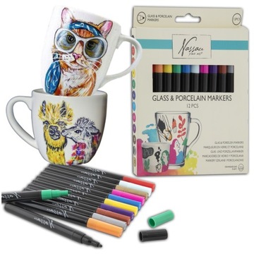 Ручки для стекла, фарфора, керамики, живописи, декорирования, 12 штук