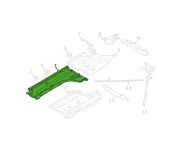 OSŁONA PODWOZIA BMW X3 G01 18- 51757394745 LEWA
