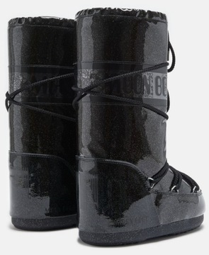 Ciepłe Śniegowce Moon Boot Icon Glitter Black BROKAT rozmiar 35/38
