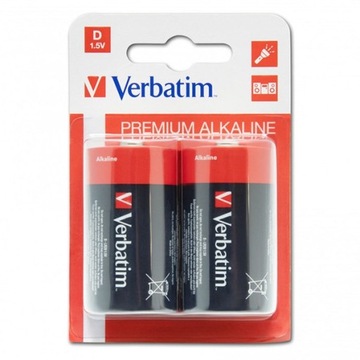Bateria Verbatim LR20 D (2 szt blister) 49923