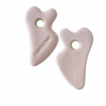 Lullalove Ceramiczny Masażer Do Twarzy Płytka Gua Sha - Róż