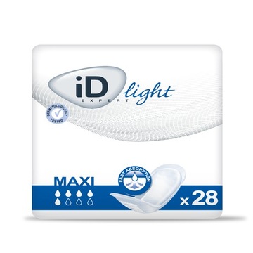 Pieluchy anatomiczne iD Expert Light Maxi 28szt.