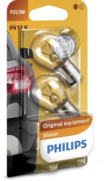 2x Żarówki PHILIPS P21/5W BAY15D 12V VISION +30%