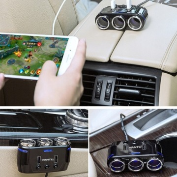 РАЗЪЕМ ДЛЯ ПРИЖИГАЛА 2X АВТОМОБИЛЬНОЕ ЗАРЯДНОЕ УСТРОЙСТВО USB