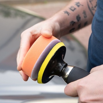 Gąbki polerskie pady szczotki sprzątające czyszczące na wiertarkę wkrętarkę