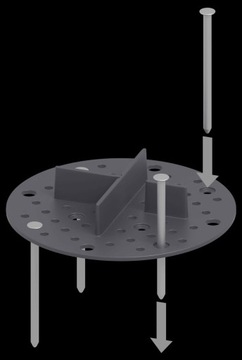 КРОНШТЕЙНЫ, ЧЕРНЫЕ ПОДСТАВКИ Deck-Dry 2 мм для керамогранита, комплект. 700 шт.