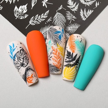 ШТАМПЫ ДЛЯ НОГТЕЙ ЛИСТЬЯ Nicole Diary-288