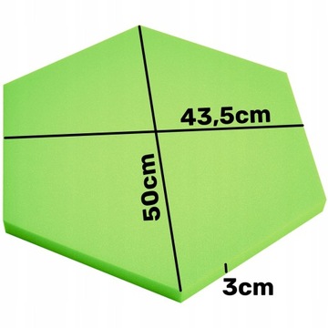 АКУСТИЧЕСКАЯ ПЕНА HEXAGON GREEN акустические панели, шестиугольная стена, гладкая
